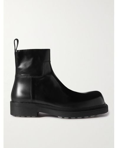 Bottega Veneta Ben Leather Boots - Black