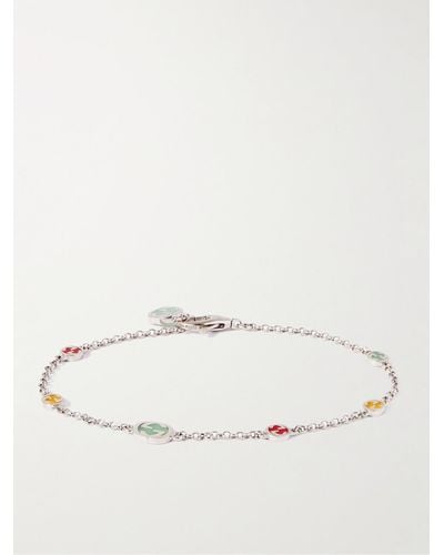 Gucci Interlocking Bracelet With Multicolour Enamel - Metallic