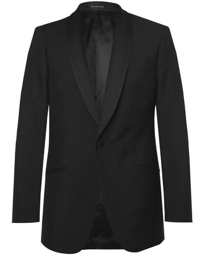 Richard James Black Slim-fit Wool And Mohair-blend Tuxedo Jacket