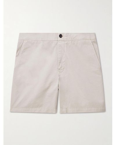 MR P. Straight-leg Cotton-twill Shorts - Natural