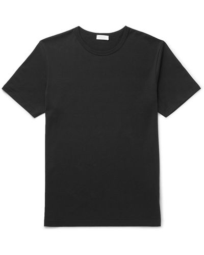 Sunspel Slim-fit Cotton-jersey T-shirt - Black