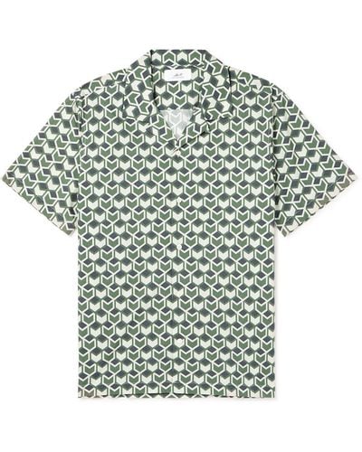 MR P. Stella Camp-collar Printed Cotton-poplin Shirt - Green