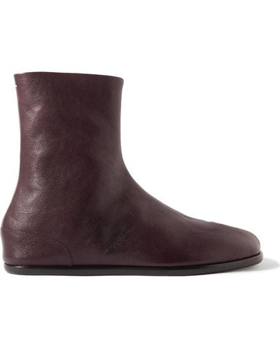Maison Margiela Tabi Split-toe Leather Boots - Brown