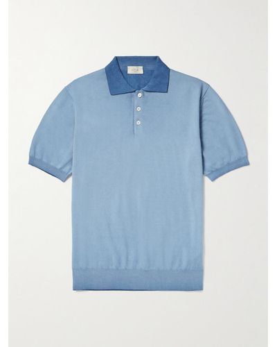 Altea Cotton Polo Shirt - Blue