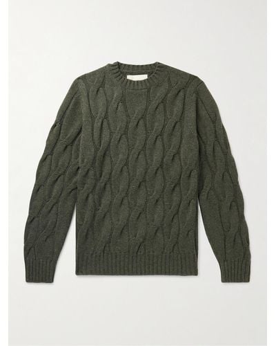James Purdey & Sons Pullover in cashmere a trecce - Verde