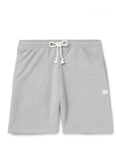 Acne Studios Forge Straight-leg Cotton-jersey Drawstring Shorts - Gray