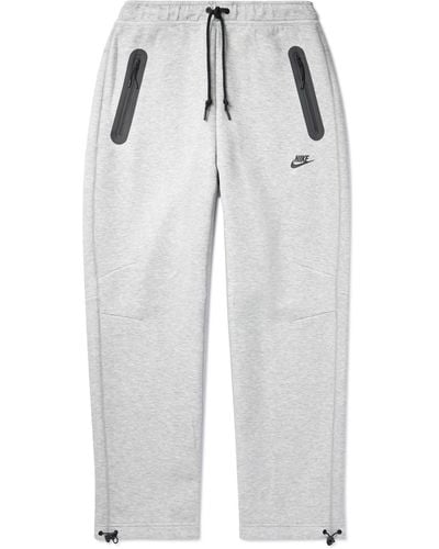 Nike Sportswear Club Straight-leg Logo-print Cotton-blend Jersey Sweatpants - White
