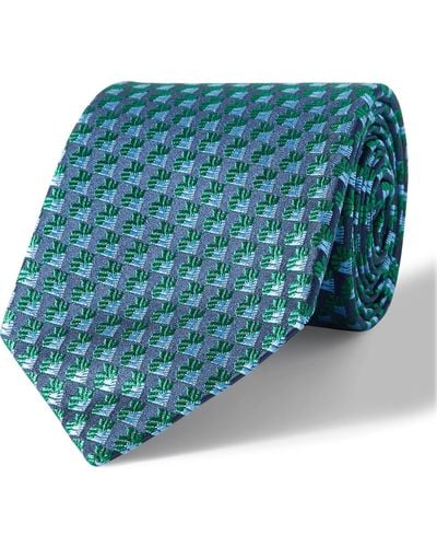 Charvet 8.5cm Silk-jacquard Tie - Blue