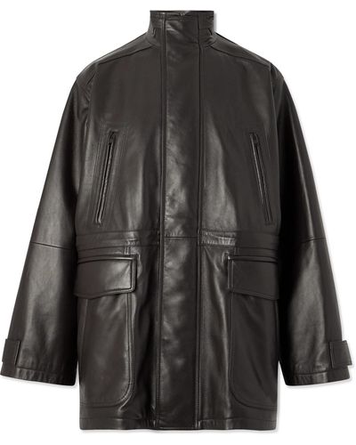 Balenciaga Oversized Padded Leather Jacket - Black