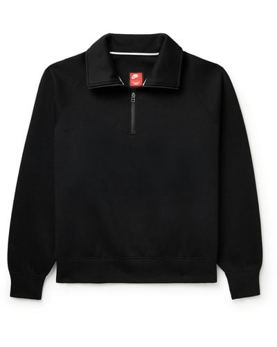 Nike Reimagined Tech Fleece Half-zip Sweatshirt - Black