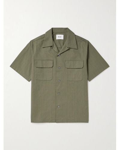 NN07 Daniel 5634 Convertible-collar Cotton-blend Shirt - Green