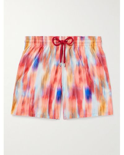 Vilebrequin Mahina Mid-length Printed Recycled Swim Shorts - Pink