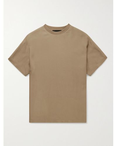 Fear Of God Oversized Satin-crepe T-shirt - Brown