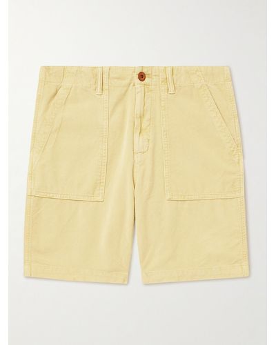 Outerknown Seventyseven Straight-leg Organic Cotton-corduroy Shorts - Yellow