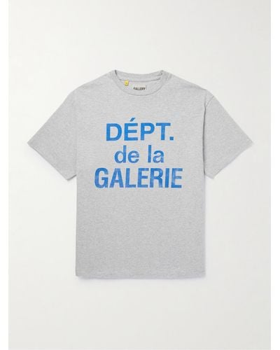 GALLERY DEPT. Logo-print Cotton-blend Jersey T-shirt - Blue