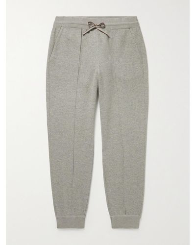 Loro Piana Tapered Cashmere-blend Joggers - Grey