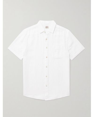 Faherty Laguna Linen Shirt - White