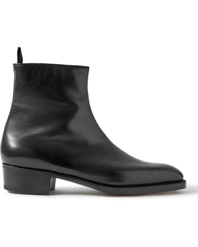 John Lobb Freddi Leather Boots - Black