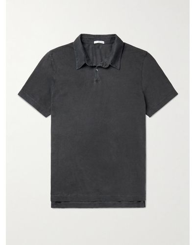 James Perse Slim-fit Supima Cotton Polo Shirt - Black