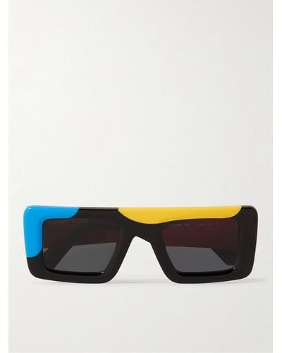 Off-White c/o Virgil Abloh Seattle Sonnenbrille mit eckigem Rahmen aus Azetat - Blau