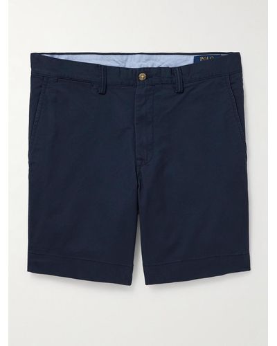 Polo Ralph Lauren Slim-fit Straight-leg Stretch-cotton Twill Shorts - Blue