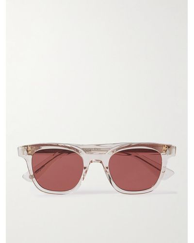 Garrett Leight Broadway Sonnenbrille mit D-Rahmen aus Azetat - Pink