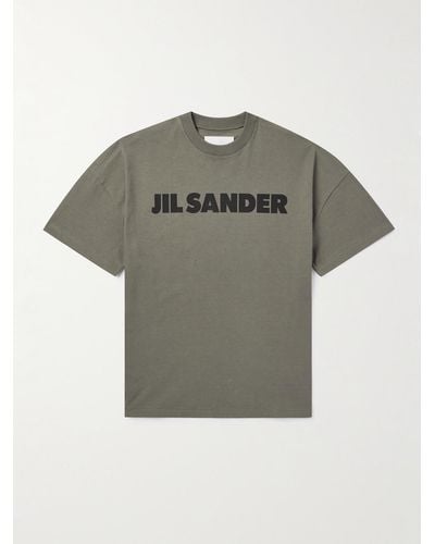 Jil Sander Logo-print Cotton-jersey T-shirt - Grey