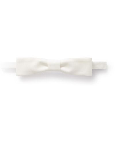 Saint Laurent Pre-tied Silk-twill Bow Tie - White