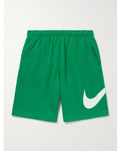 Nike Shorts a gamba dritta in jersey di misto cotone Sportswear Club - Verde