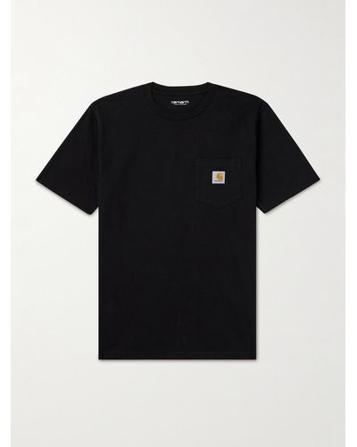 Carhartt Logo-appliquéd Cotton-jersey T-shirt - Black