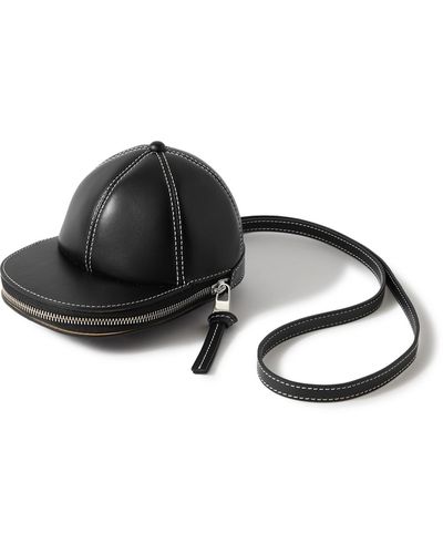 JW Anderson Midi Cap Leather Bag - Black