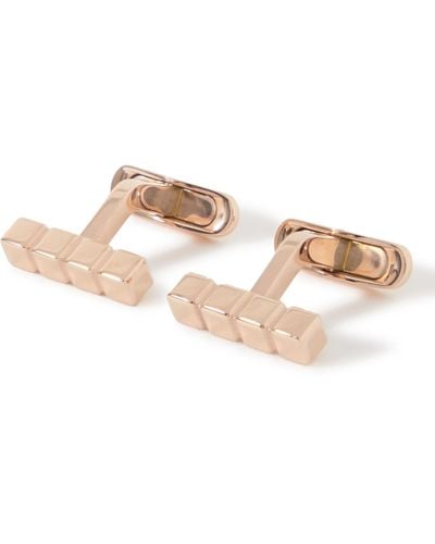 Chopard Ice Cube Rose Gold-plated Cufflinks - White