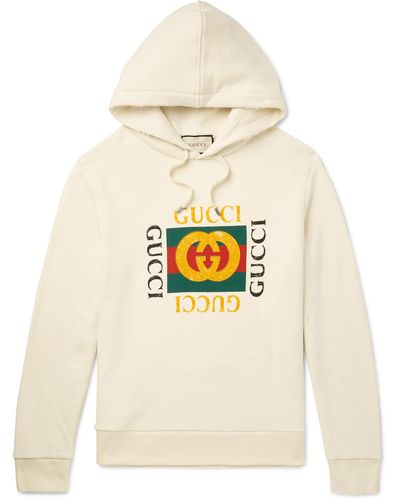 Gucci Logo-print Cotton-jersey Hoodie - Multicolor