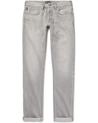 Tom Ford Slim-fit Selvedge Denim Jeans - Grey