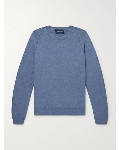 Thom Sweeney Pullover in cotone - Blu