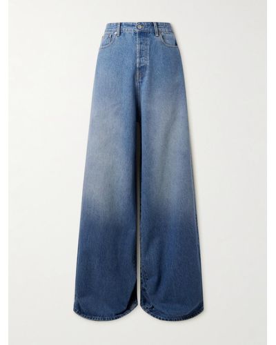 Vetements Jeans a gamba larga Big Shape - Blu