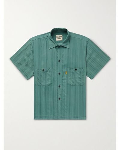 GALLERY DEPT. Camicia in raso jacquard Mechanic - Verde