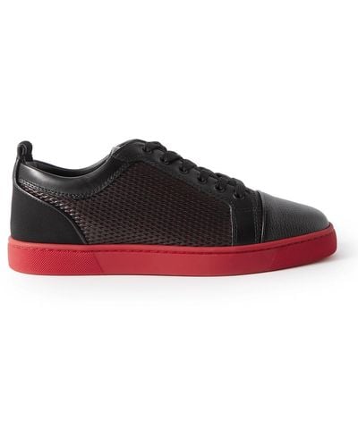 Christian Louboutin Louis Junior Orlato Leather Sneaker - Red
