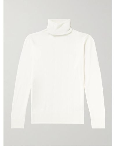 MR P. Slim-fit Merino Wool Rollneck Sweater - White