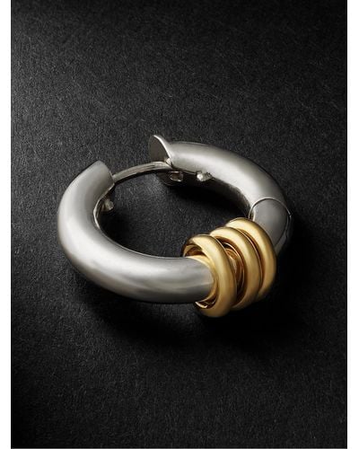 Spinelli Kilcollin Silver And Gold Single Hoop Earring - Black