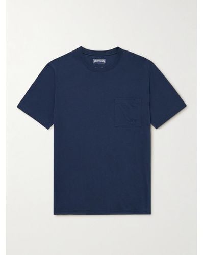 Vilebrequin Titus Organic Cotton-jersey T-shirt - Blue