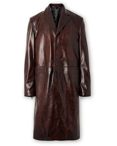 Acne Studios Leather Coat - Brown
