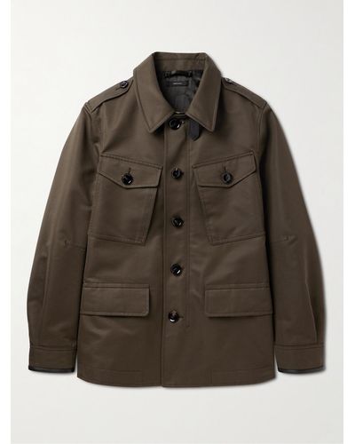 Tom Ford Cotton-blend Jacket - Brown