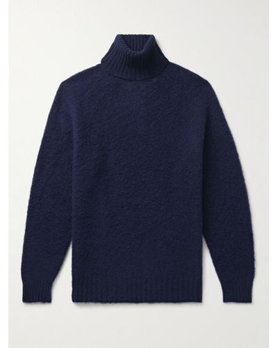 Howlin' Sylvester Slim-fit Brushed-wool Rollneck Sweater - Blue