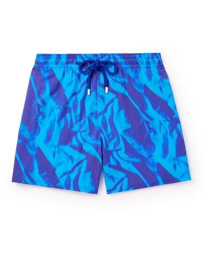 Vilebrequin Moorise Mid-length Printed Recycled Swim Shorts - Blue