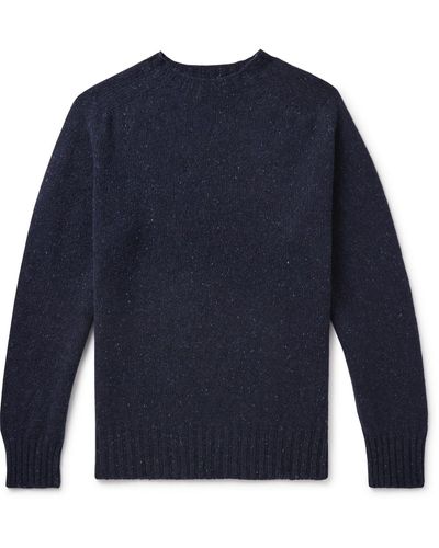 Howlin' Terry Donegal Wool Sweater - Blue