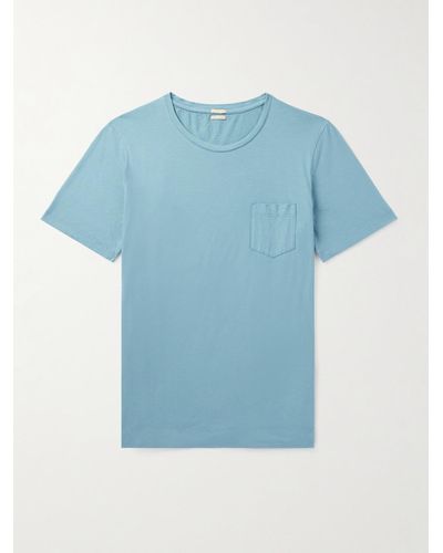 Massimo Alba T-shirt in jersey di cotone Panarea - Blu