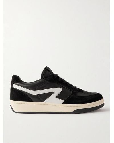 Rag & Bone Retro Court Suede-trimmed Leather Sneakers - Black