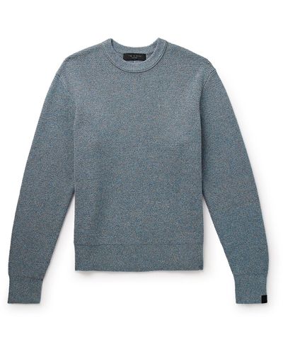 Rag & Bone Dexter Organic Cotton-blend Sweater - Blue