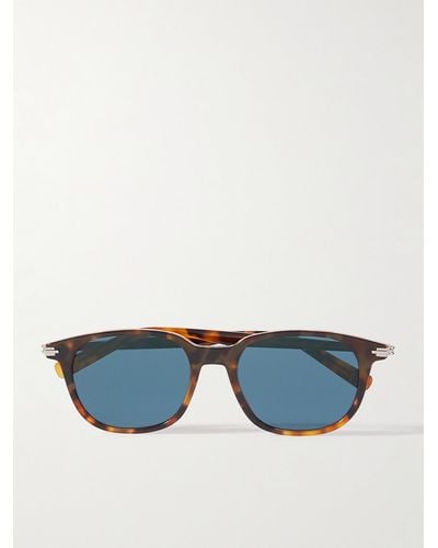Dior DiorBlackSuit S12I Sonnenbrille mit eckigem Rahmen aus Azetat in Schildpattoptik - Blau